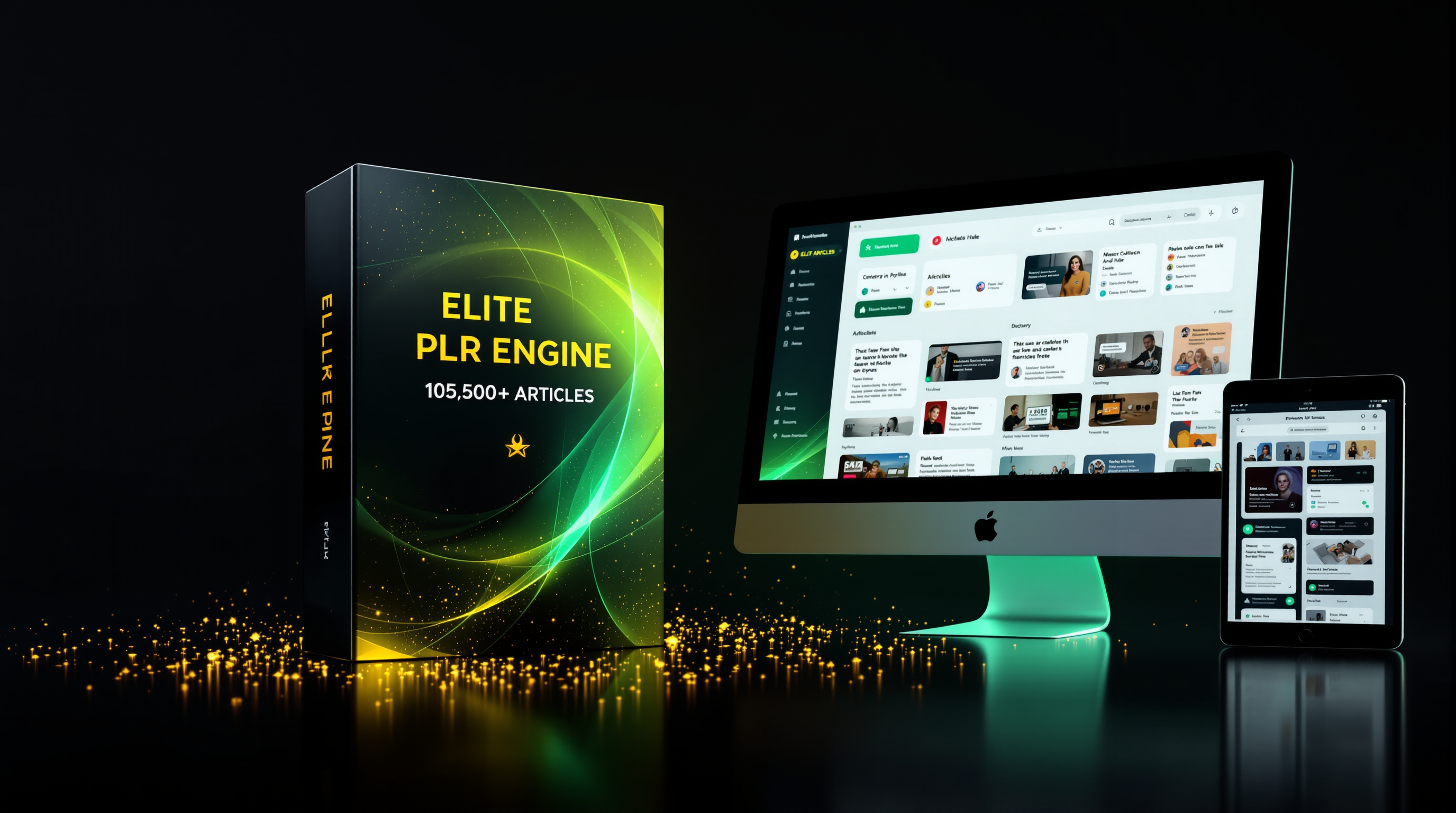 Elite PLR Engine — works on desktop, tablet, and mobile