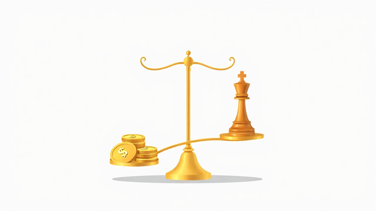 Illustration showing the balance between affiliate commissions and competition