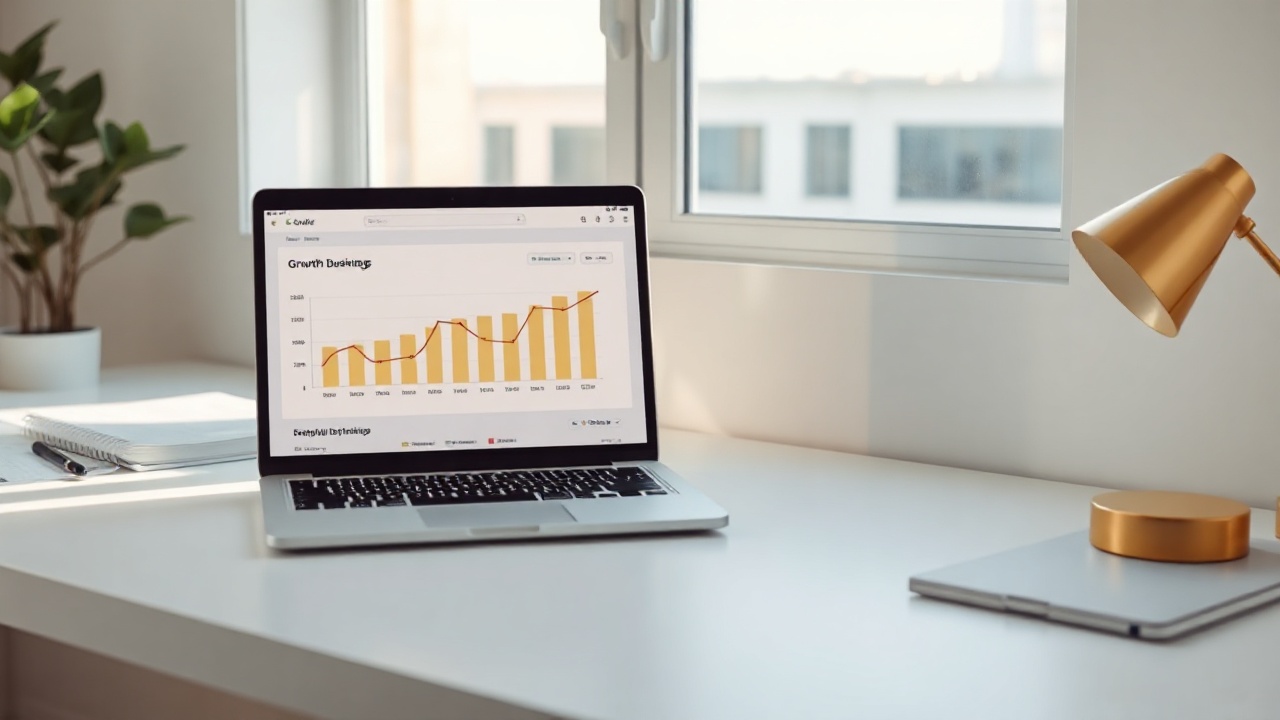 Clean workspace representing successful affiliate marketing business