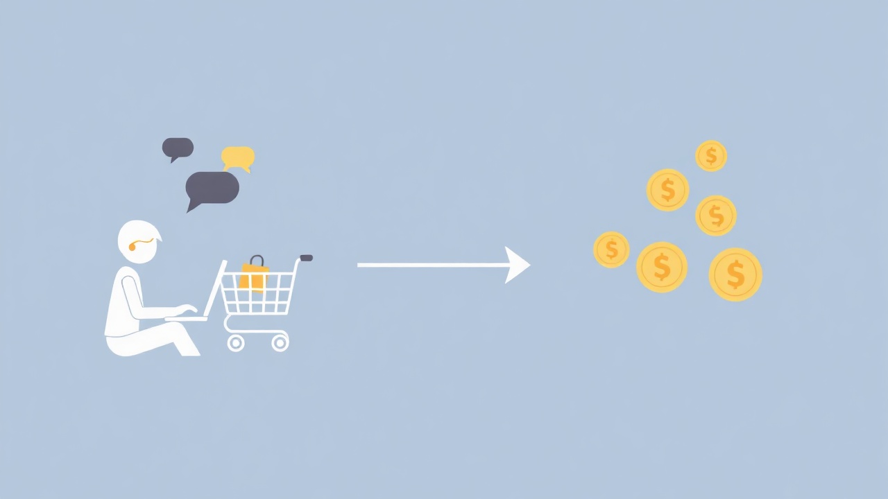 Affiliate marketing process flowchart illustration