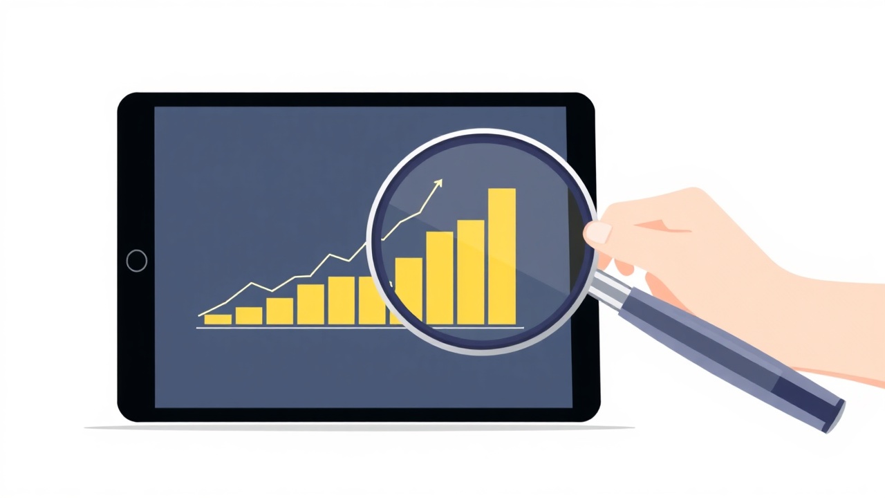 Research analysis concept showing data examination