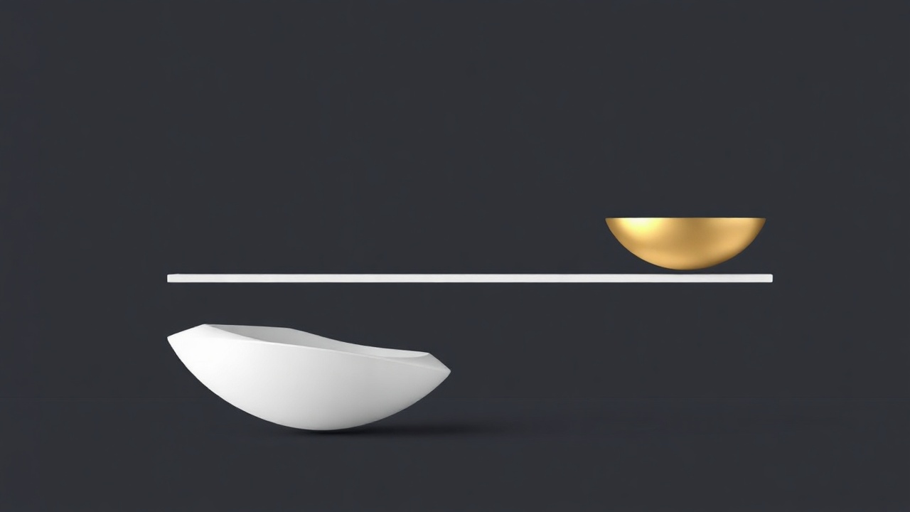 Supply and demand balance concept illustration