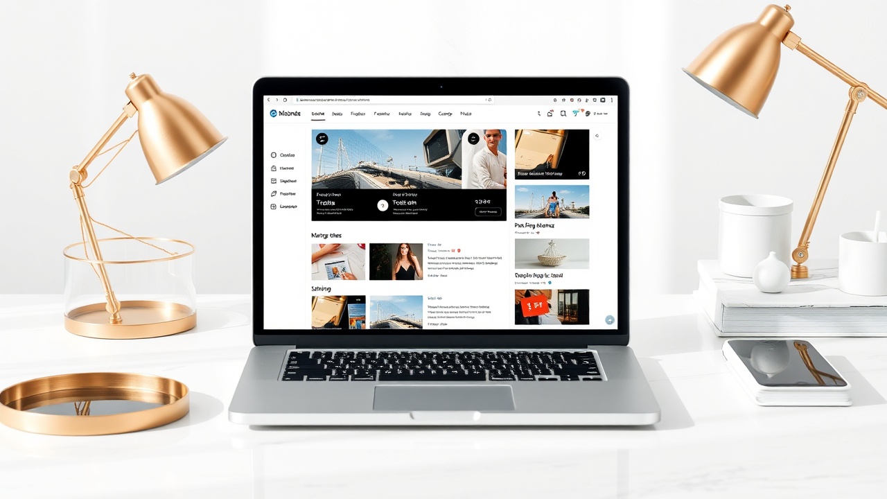 Clean workspace showing niche website content management