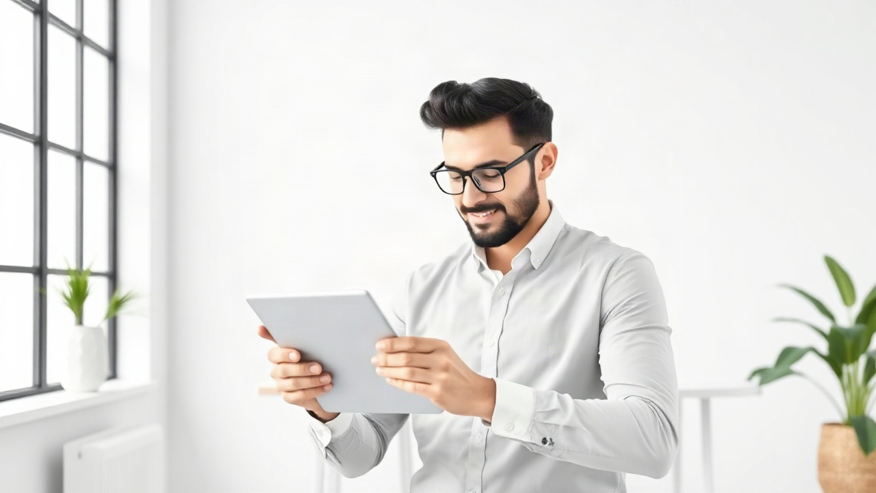Entrepreneur reviewing digital business finances and growth metrics