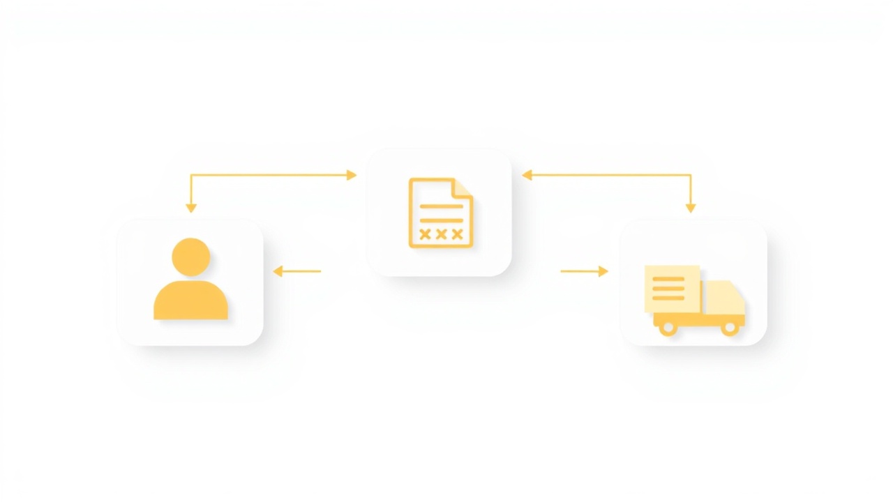 Diagram showing dropshipping order flow from customer to supplier