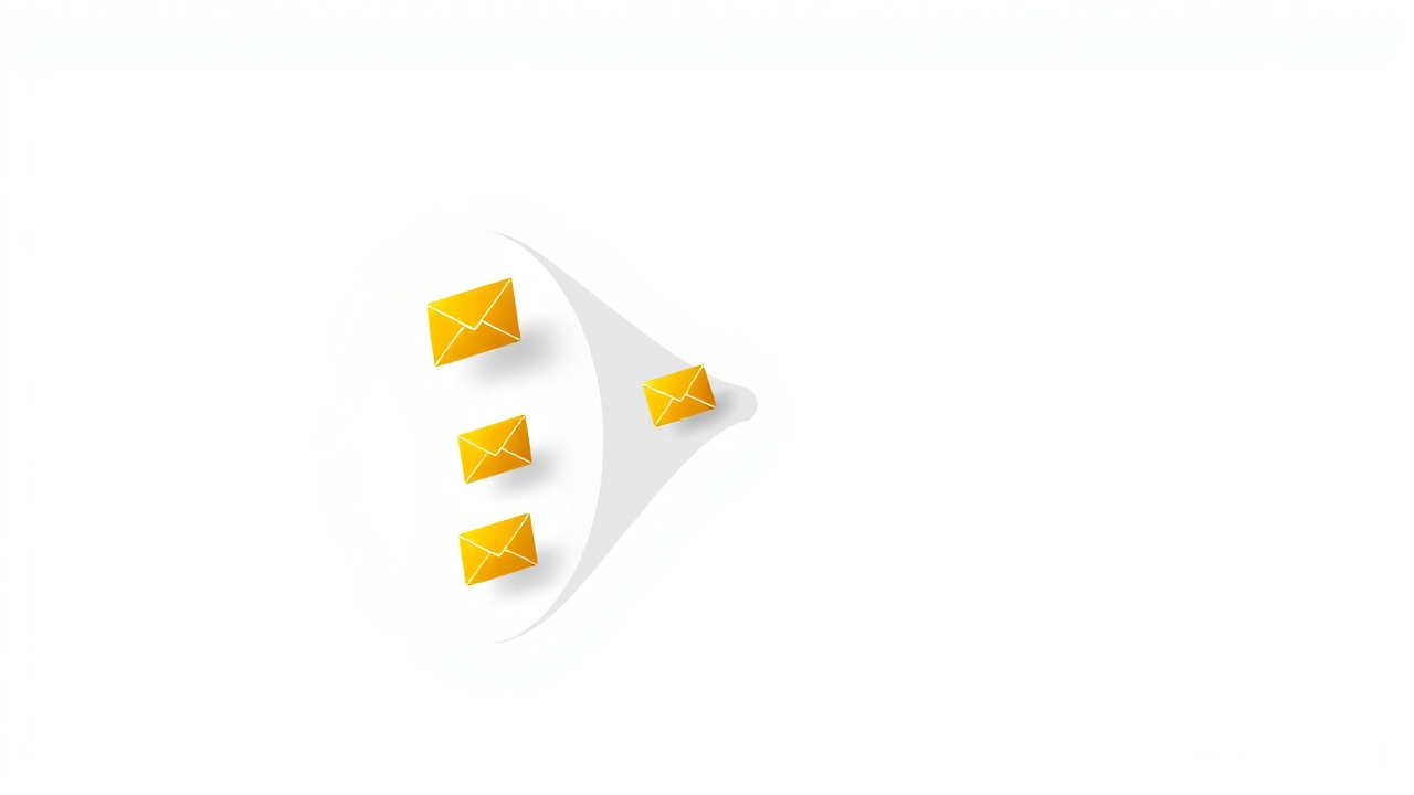 Email subscriber conversion funnel illustration
