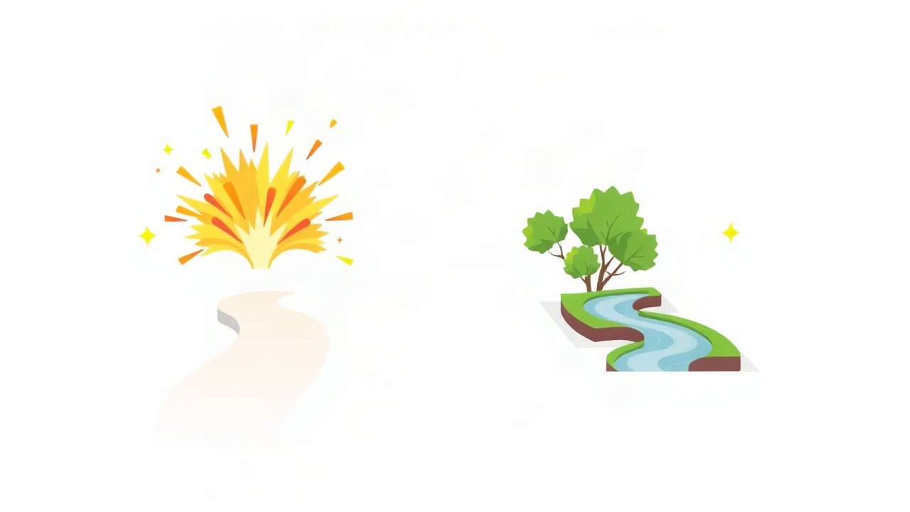 illustration comparing launch and evergreen course revenue models
