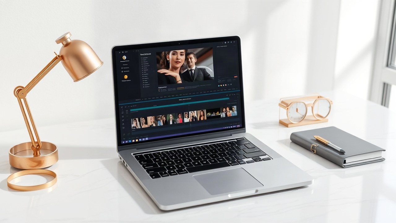 minimalist workspace for online course creation