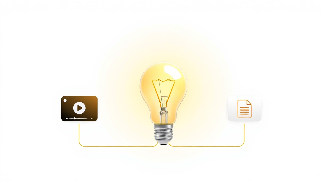 Course idea transforming into digital product concept