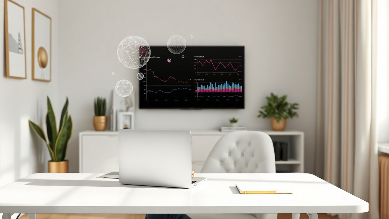 Person researching niche competition on laptop