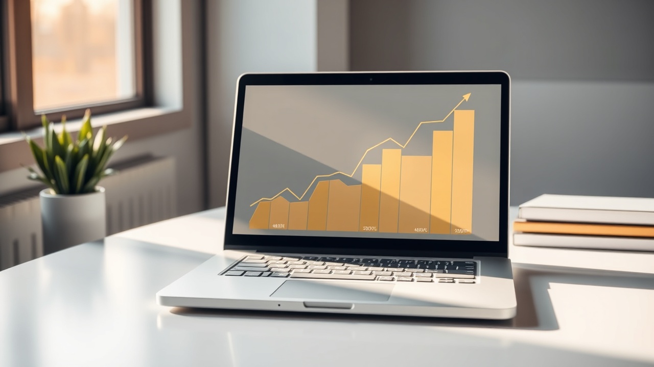 Lead generation analytics dashboard on modern workspace