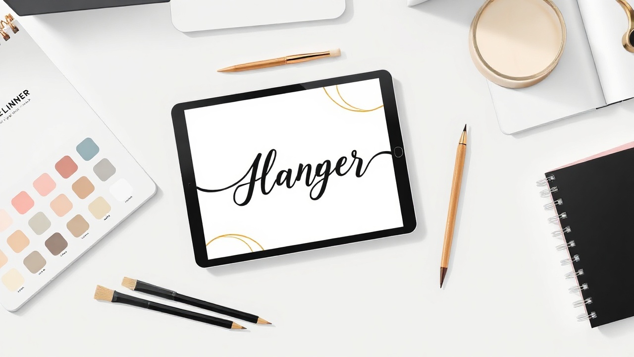 Designer workspace showing planner cover creation process