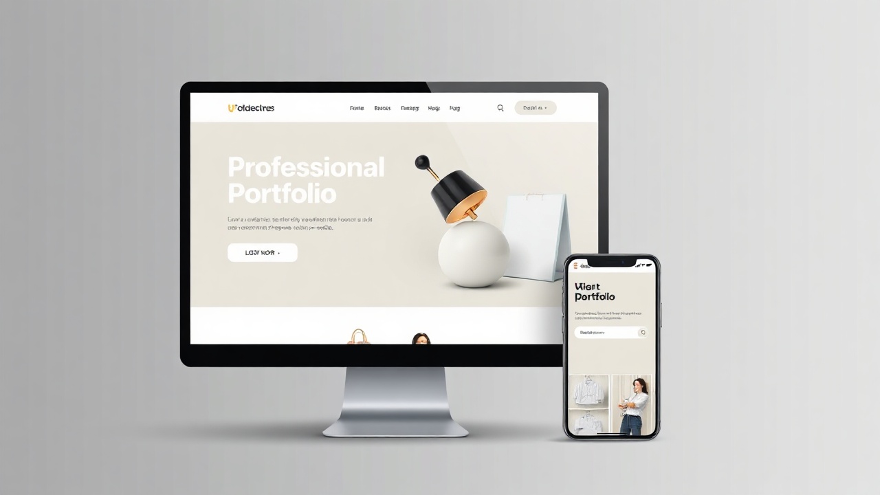 Professional virtual assistant website portfolio display on devices