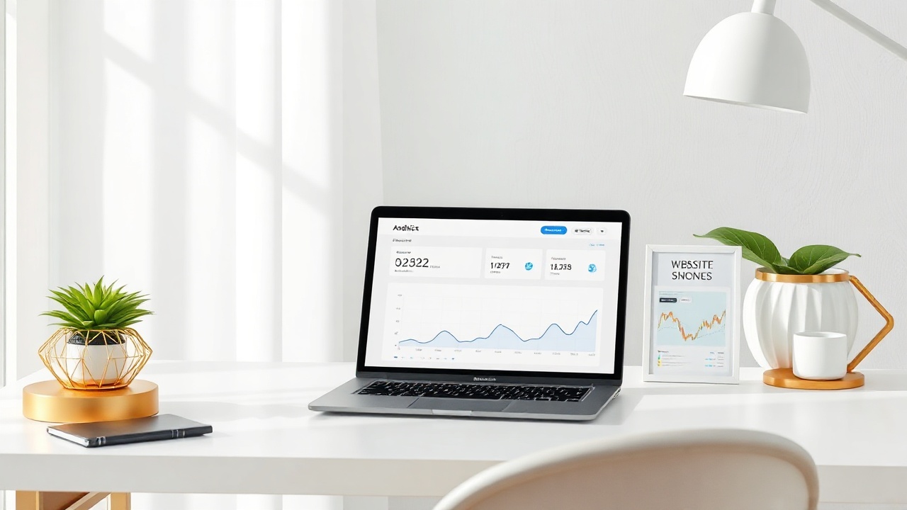 Entrepreneur analyzing website performance