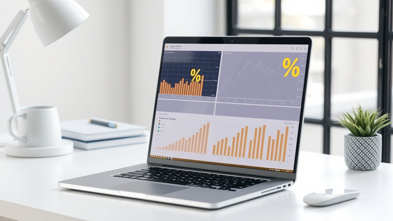 Modern workspace setup for coupon website management