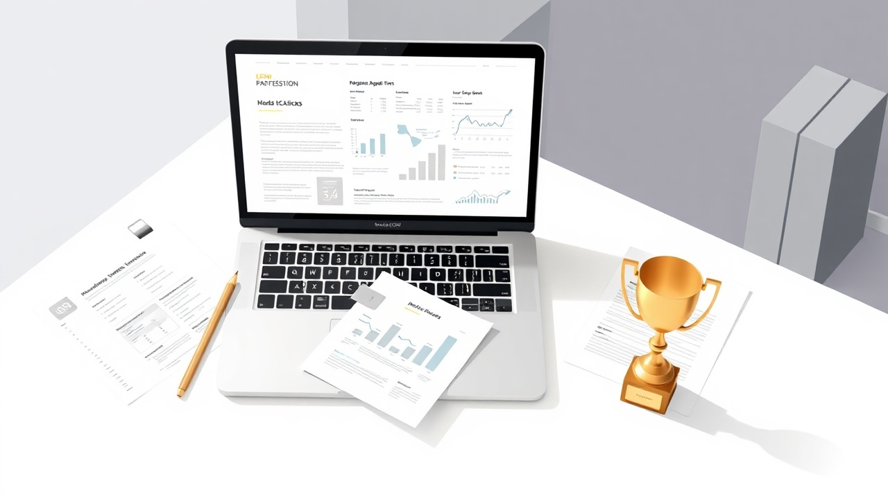 Professional workspace representing finance blog authority and credibility