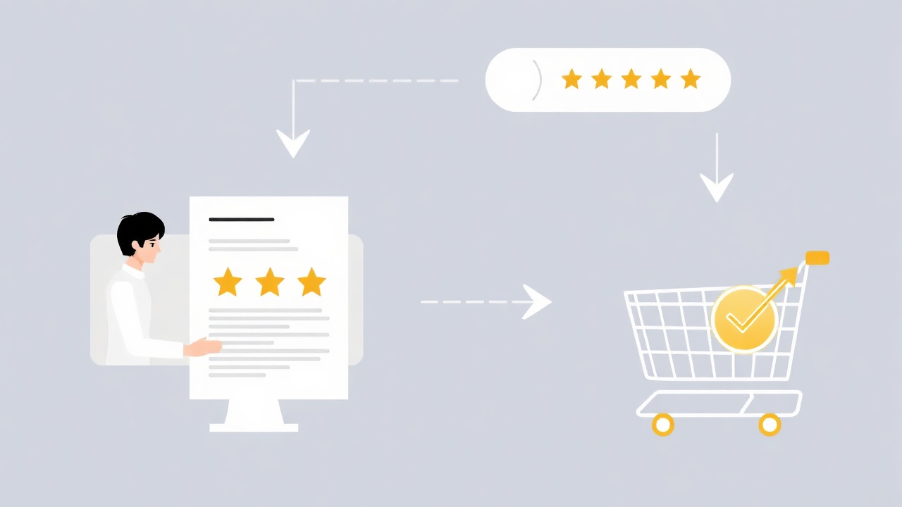 Visual representation of the affiliate review website conversion flow