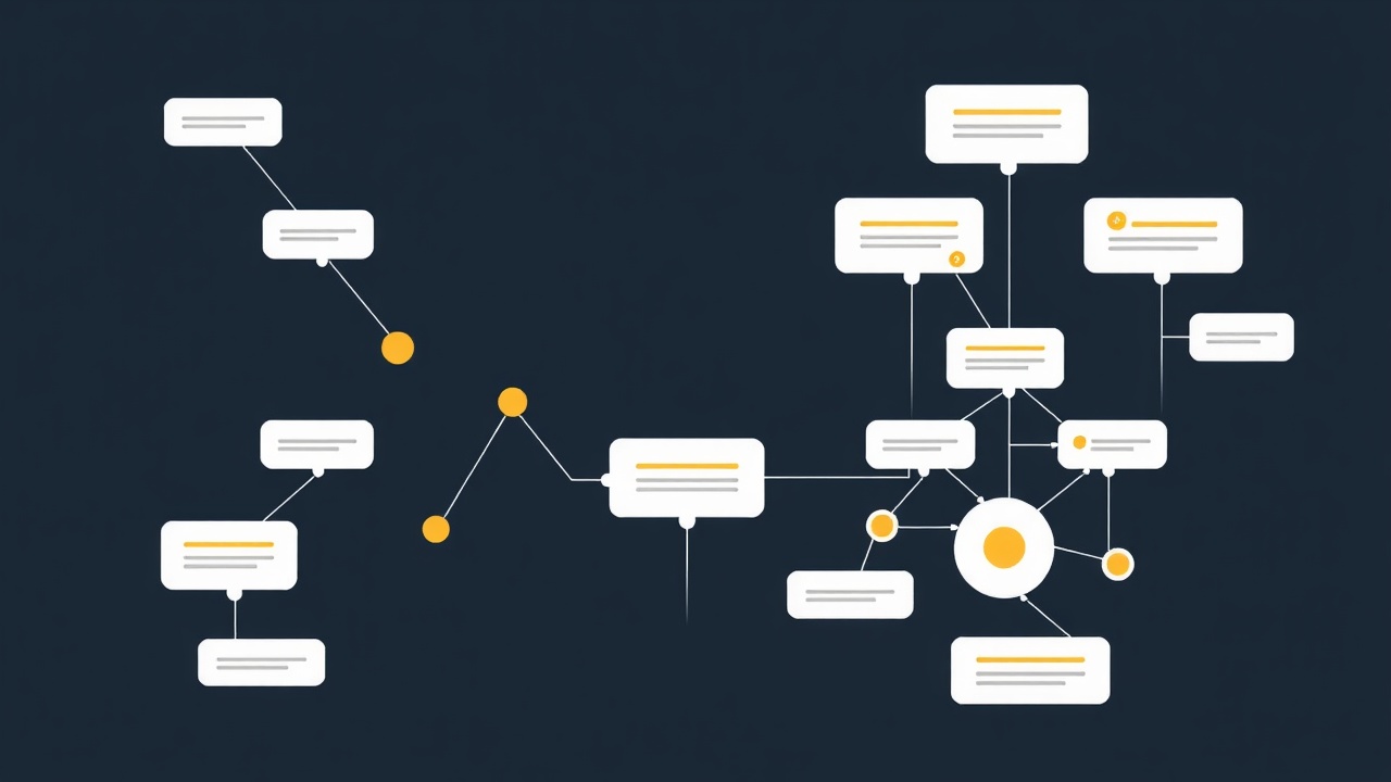 AI chatbot conversation flow diagram illustration