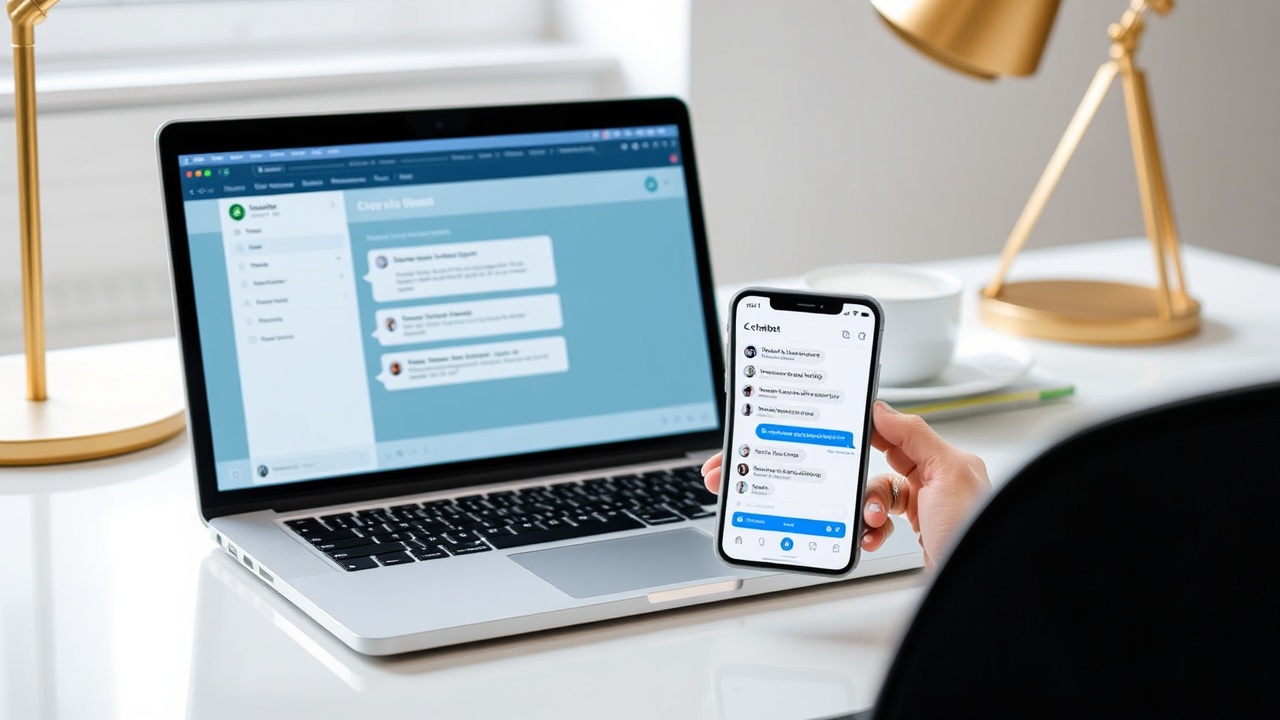 Chatbot interface on laptop and mobile devices