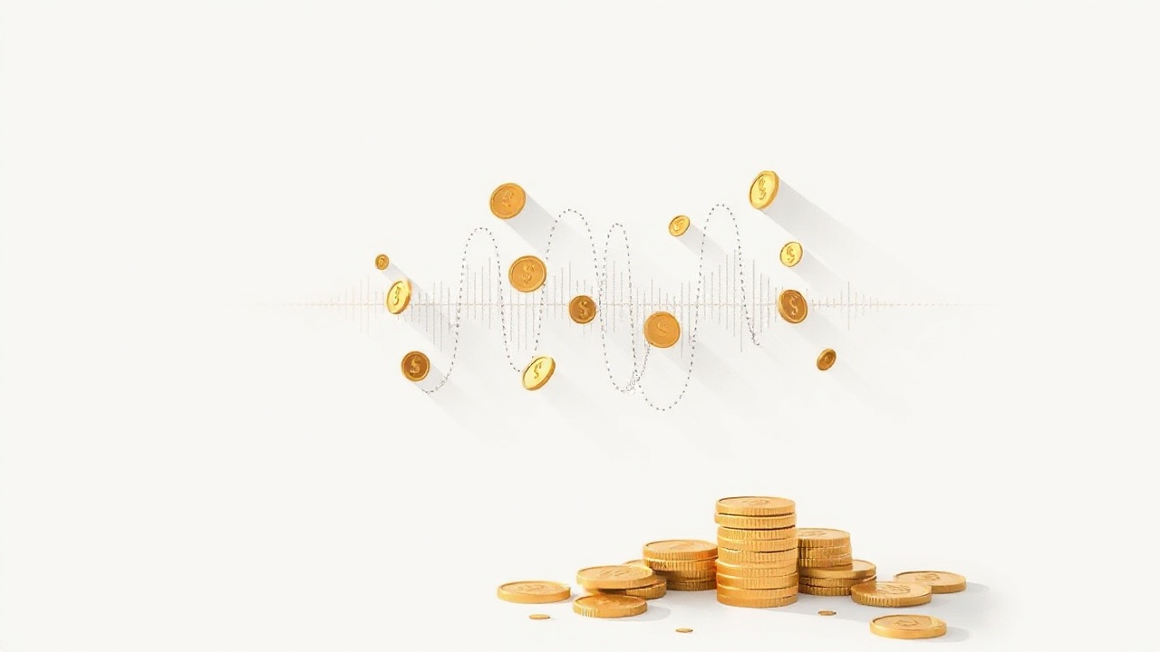 Audio waveforms transforming into gold coins representing AI voiceover income