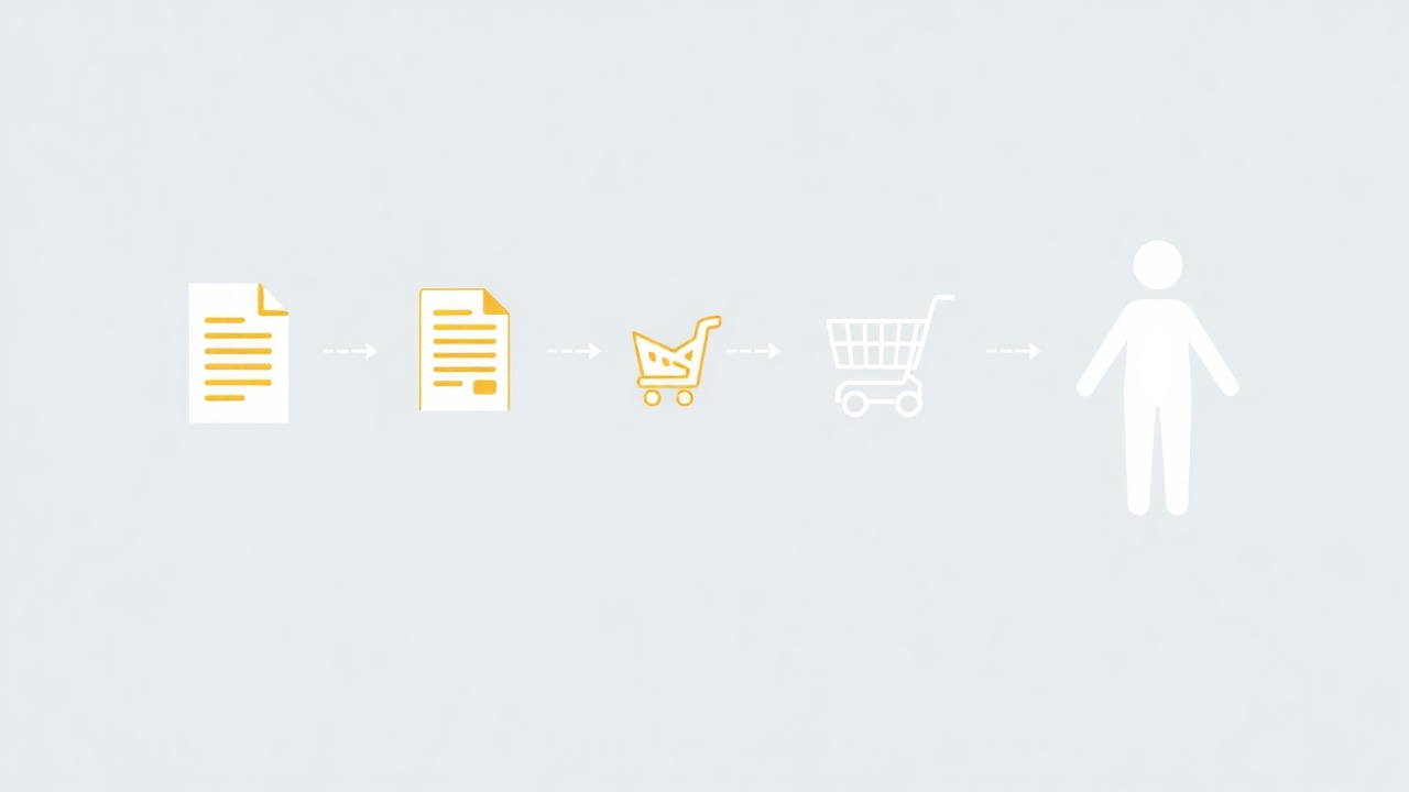 Digital product sales flow illustration