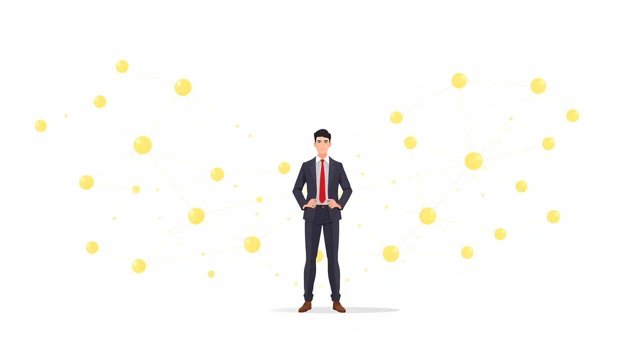 Professional building LinkedIn network connections