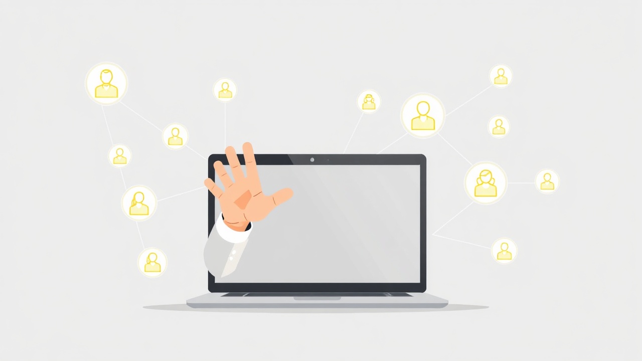 Online coach connecting with potential clients through digital outreach