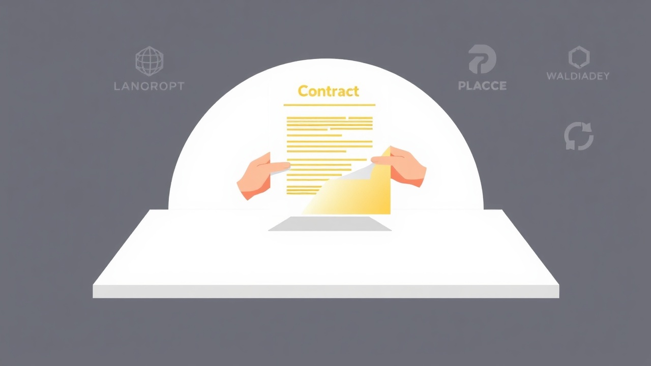 Creator and brand partnership handshake illustration