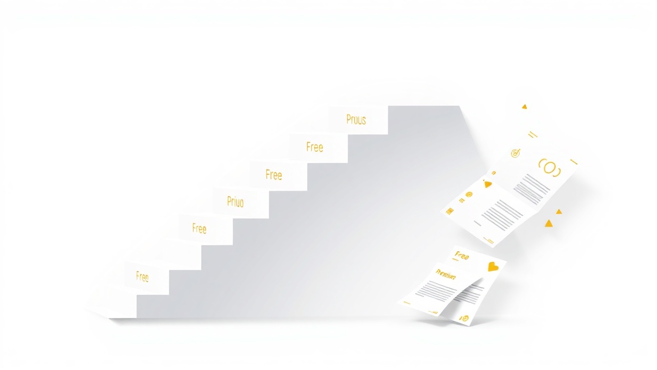 Value ladder illustration showing free to paid subscriber progression