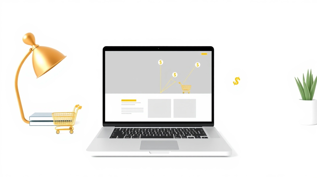 Laptop showing affiliate website generating passive income connections