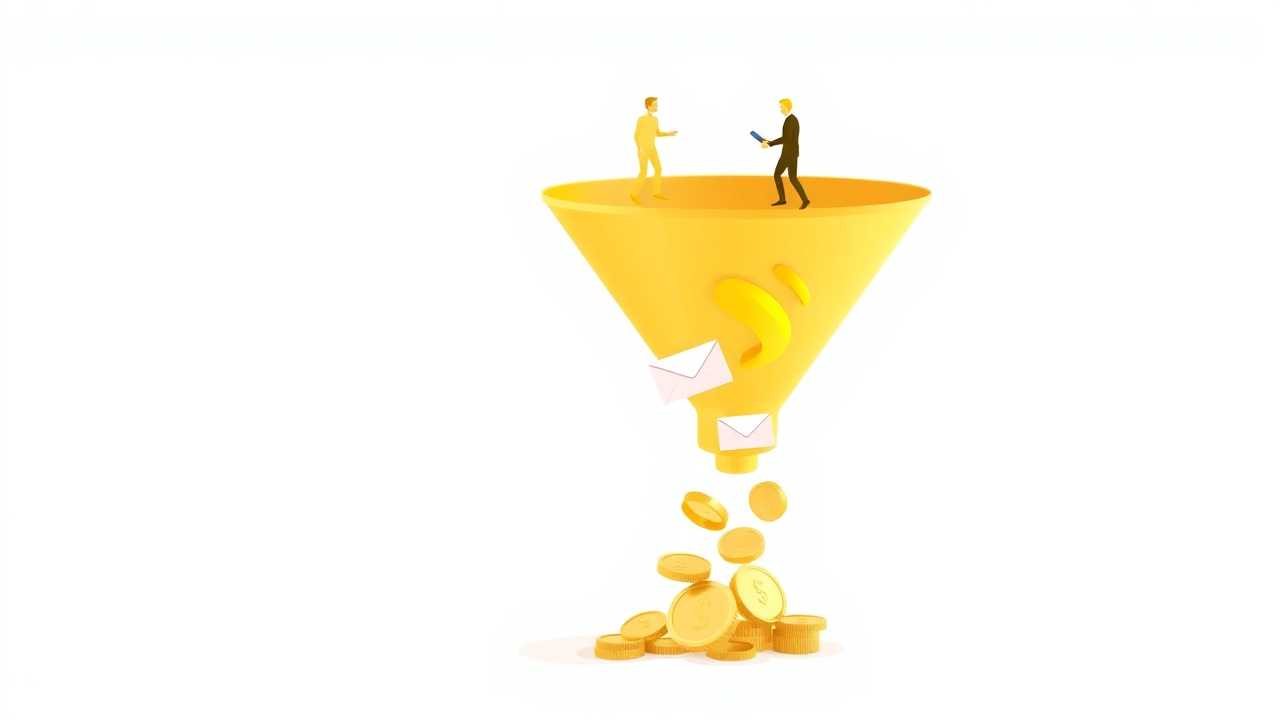 Newsletter business funnel converting subscribers to revenue