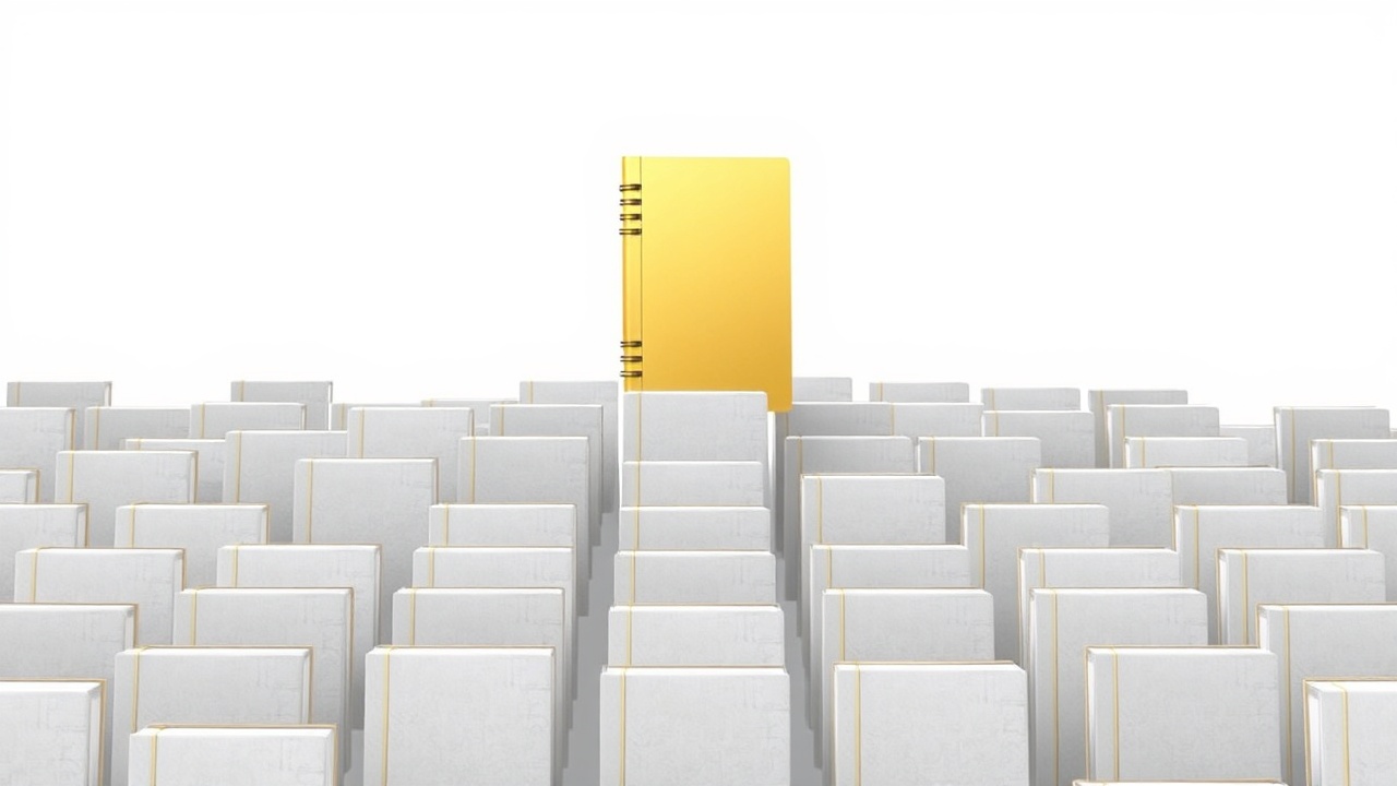 A premium notebook standing out from identical competitors