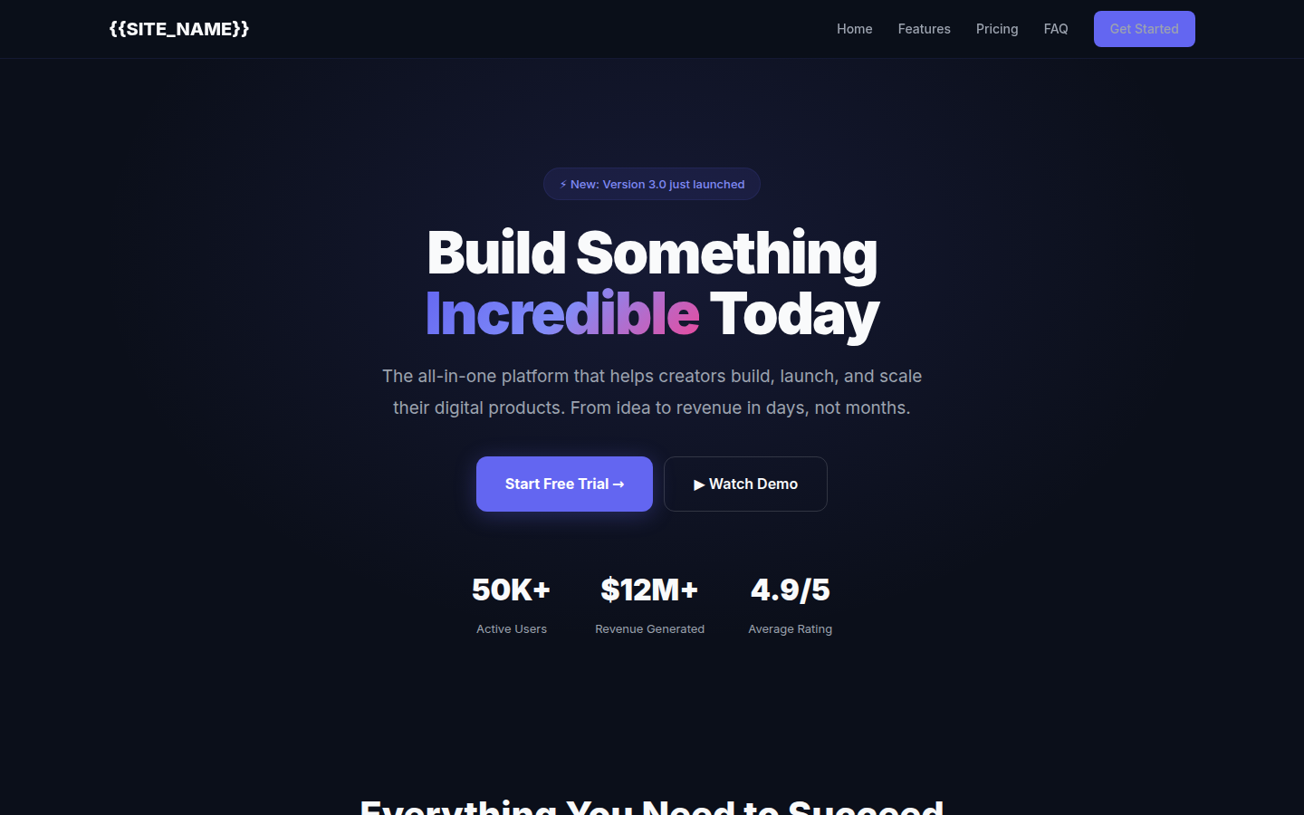 Digital Product Template